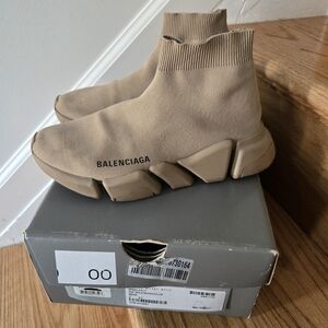 Balenciaga Beige Sock Sneakers